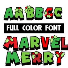 marvel merry color font