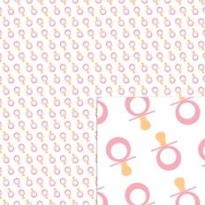pacifier pink digital paper