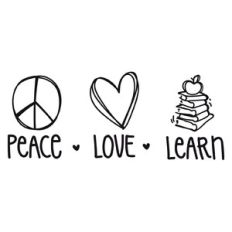 peace love and learn phrase