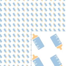 baby bottle digital paper