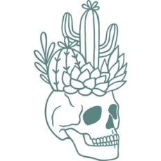 skull planter