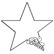 believe star sketch frame