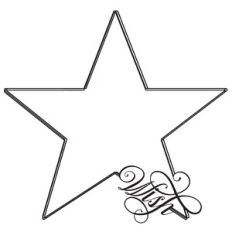wish star sketch frame