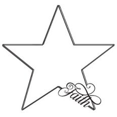faith star sketch frame