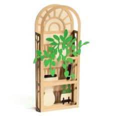 rattan plant stand box card