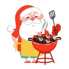 santa at the bbq