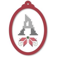 ornament oval poinsettia a