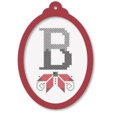 ornament oval poinsettia b