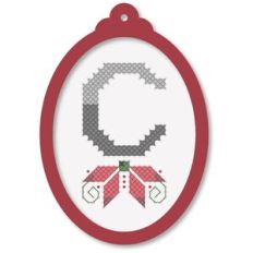ornament oval poinsettia c