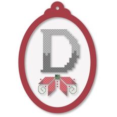 ornament oval poinsettia d