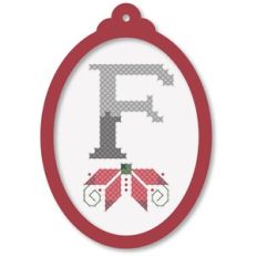 ornament oval poinsettia f