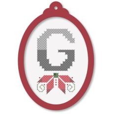 ornament oval poinsettia g