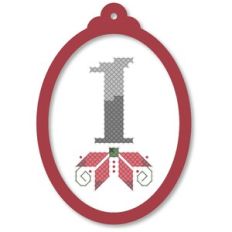 ornament oval poinsettia i