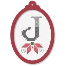ornament oval poinsettia j