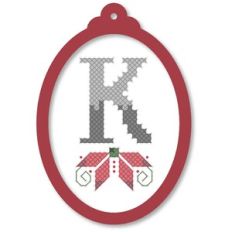 ornament oval poinsettia k