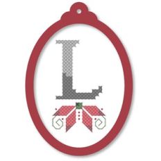 ornament oval poinsettia l