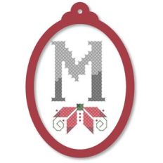 ornament oval poinsettia m