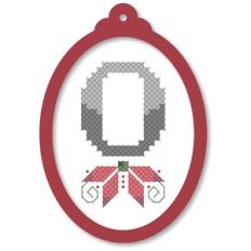 ornament oval poinsettia o
