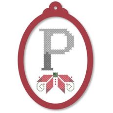 ornament oval poinsettia p