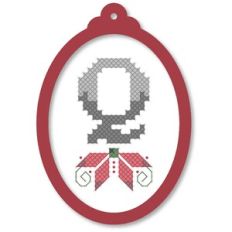 ornament oval poinsettia q