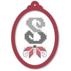 ornament oval poinsettia s
