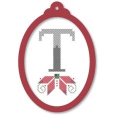 ornament oval poinsettia t