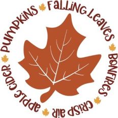 fall leaf circle
