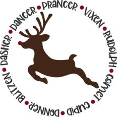 christmas reindeer circle