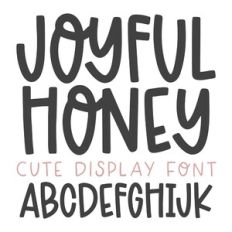 joyful honey display font