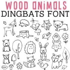 cg wood animals dingbats