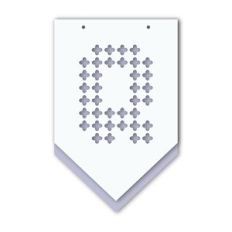 layered banner floral pattern letter q
