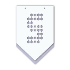 layered banner flowers pattern letter s