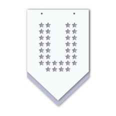 layered banner stars pattern letter u