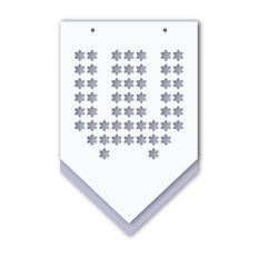 layered banner heart pattern letter w