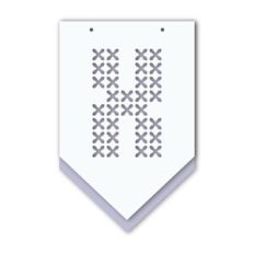 layered banner x pattern letter x