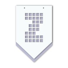 layered banner squares pattern letter z