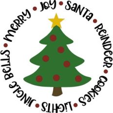 christmas tree circle