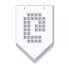 layered banner floral pattern @ symbol