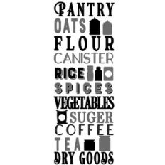 pantry word sign
