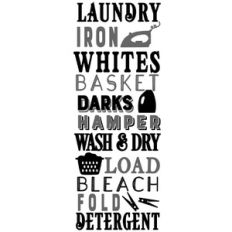 laundry word art