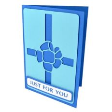 big bow just for you stencil card
