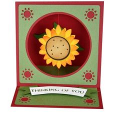 spinning sunflower easel card