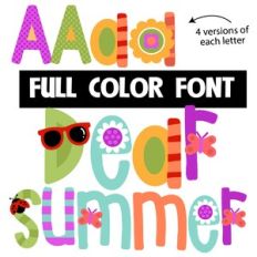 dear summer color font
