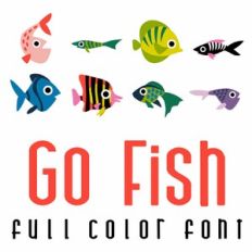 go fish full color font