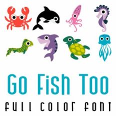 go fish too full color font