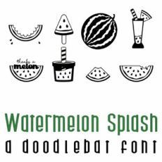 watermelon splash doodlebat font
