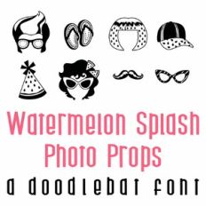 watermelon splash photo props doodlebat font