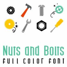 nuts and bolts full color font