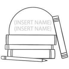 stack of books name frame