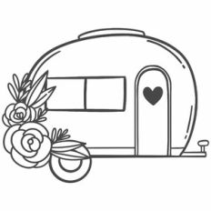 floral camper van